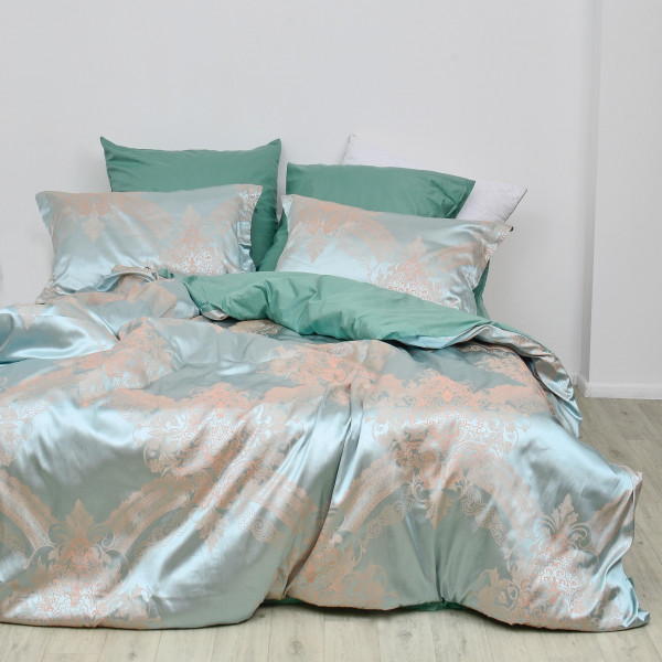 Комплект постільної білизни Tiare Євро Сатин Жакард 2102