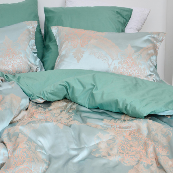 Комплект постільної білизни Tiare Євро Сатин Жакард 2102