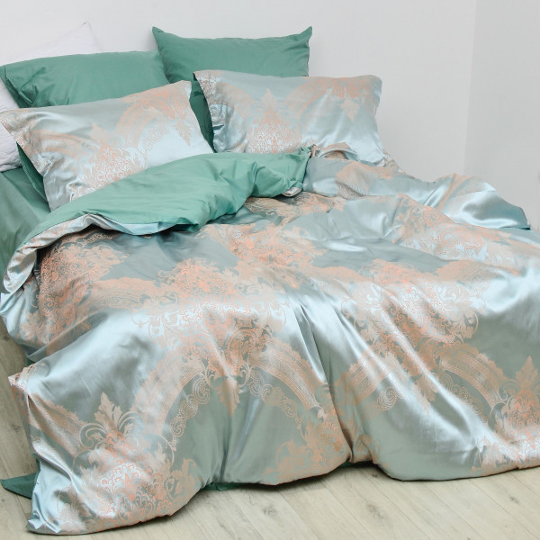 Комплект постільної білизни Tiare Євро Сатин Жакард 2102