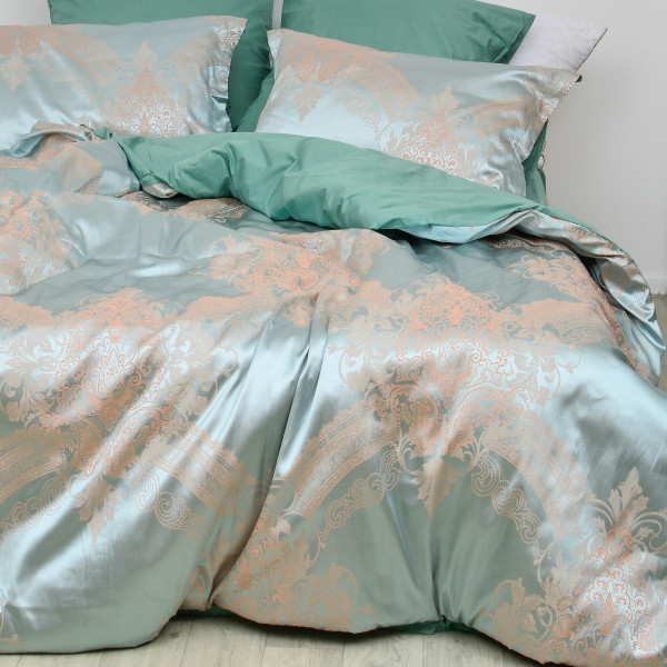Комплект постільної білизни Tiare Євро Сатин Жакард 2102