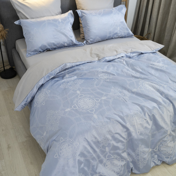 Комплект постільної білизни Tiare Євро Сатин Жакард 2433