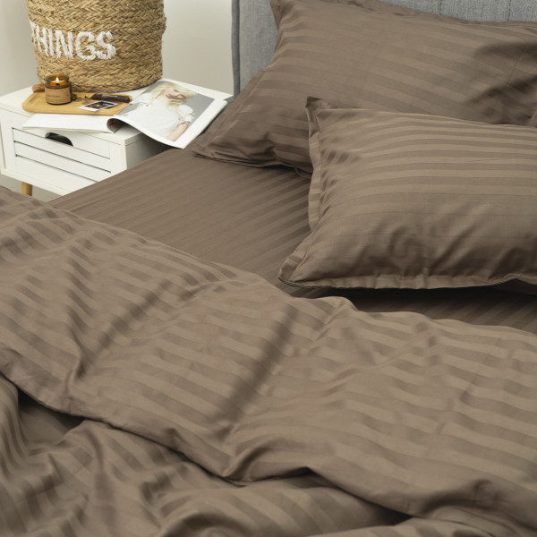 Комплект постельного белья Tiare Евро Сатин Stripe 77