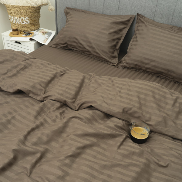 Комплект постельного белья Tiare Евро Сатин Stripe 77