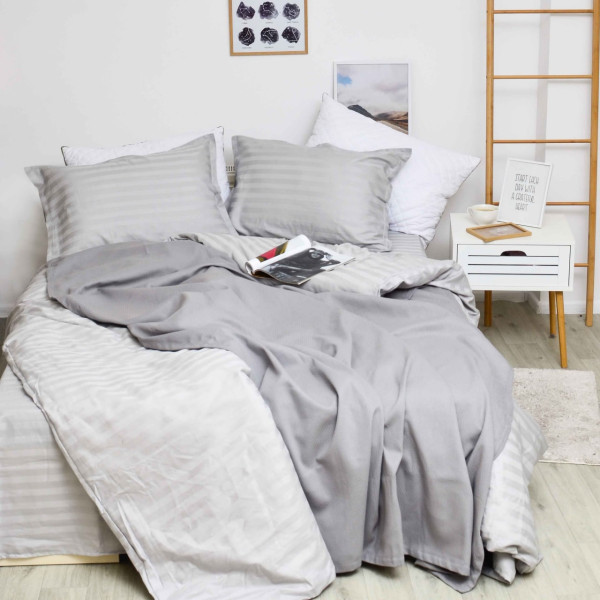 Комплект постельного белья Tiare Евро Сатин Stripe 80