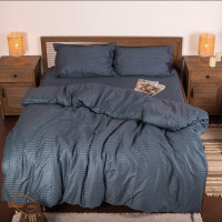 Комплект постельного белья Евро Сатин Stripe 42