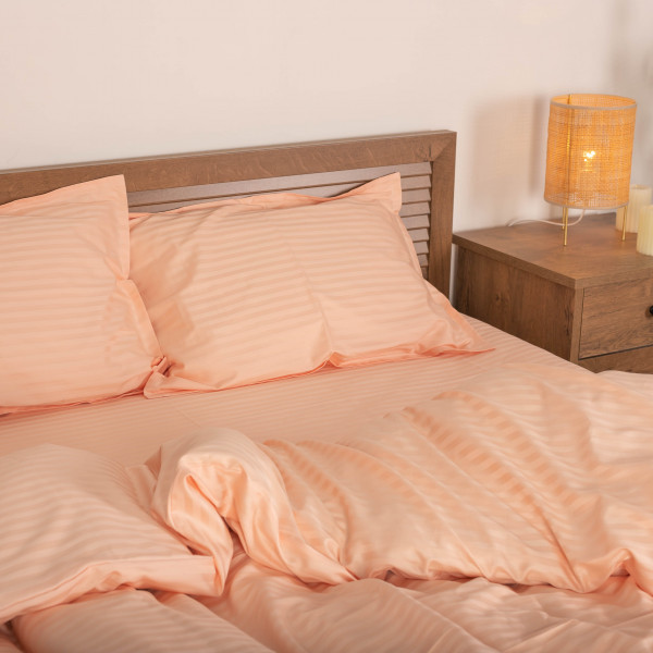 Комплект постельного белья Евро Сатин Stripe 43