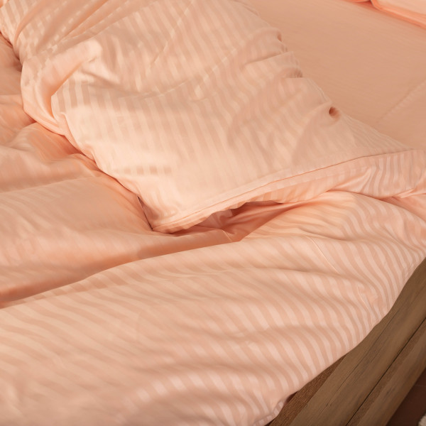 Комплект постельного белья Евро Сатин Stripe 43