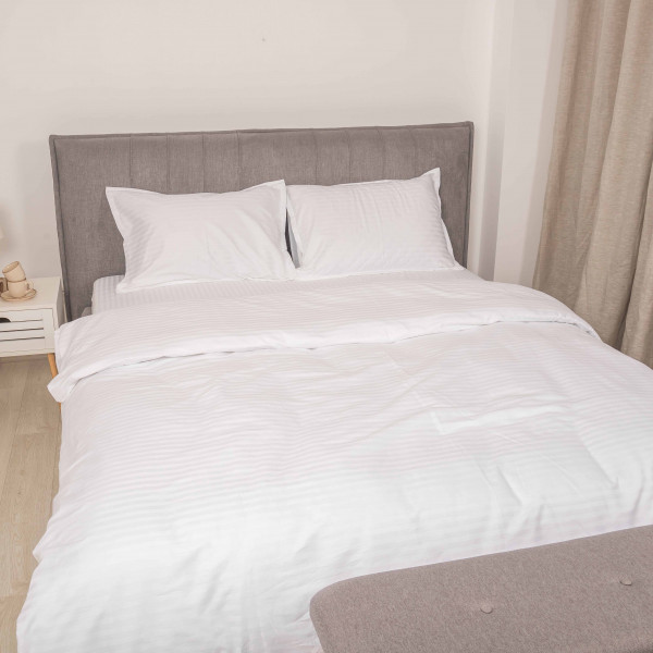 Комплект постельного белья Tiare Евро Сатин Stripe White