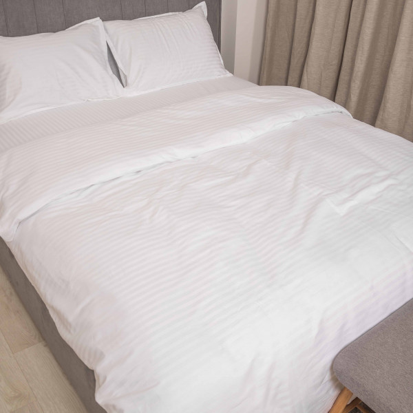 Комплект постельного белья Tiare Евро Сатин Stripe White