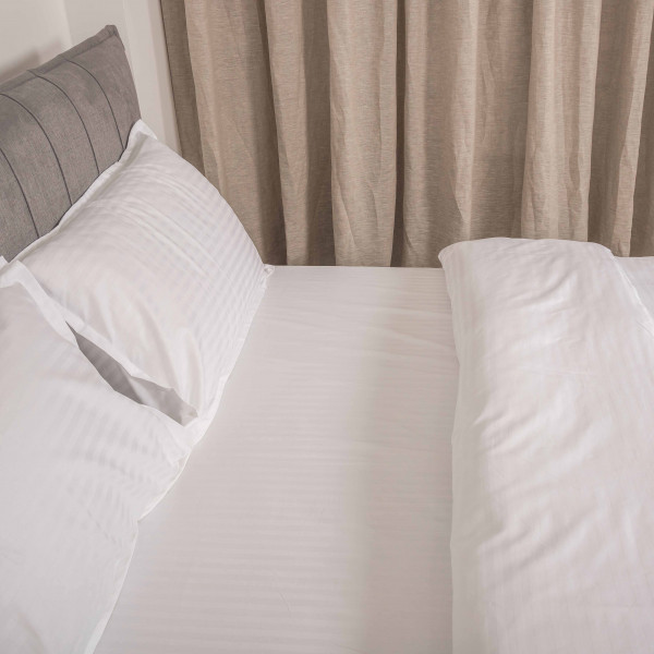 Комплект постельного белья Tiare Евро Сатин Stripe White