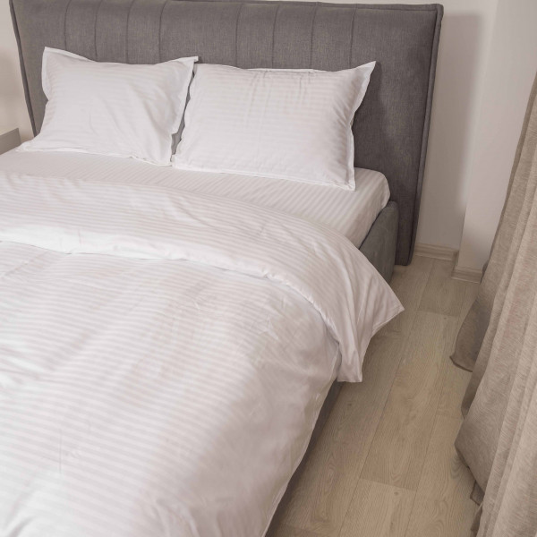 Комплект постельного белья Tiare Евро Сатин Stripe White