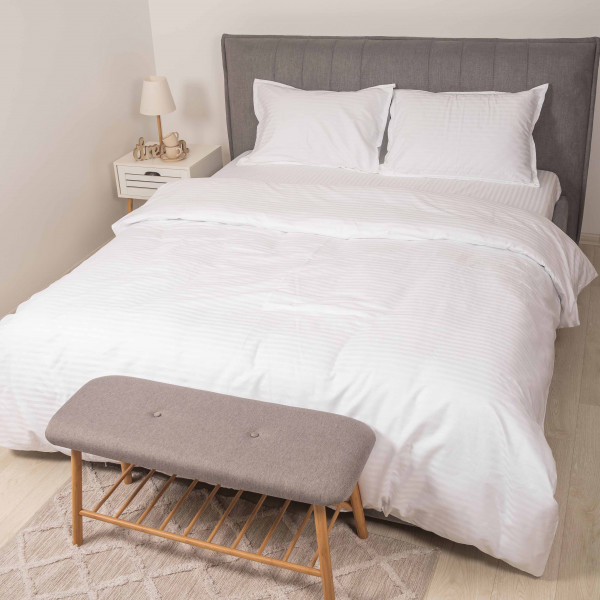 Комплект постельного белья Tiare Евро Сатин Stripe White