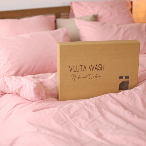 Комплект постельного белья Viluta Евро Вареный хлопок Wash 38