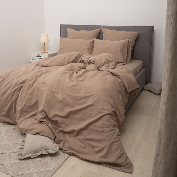 Комплект постельного белья Viluta Евро Вареный хлопок Wash 47