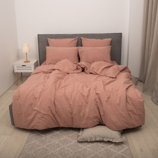 Комплект постельного белья Viluta Евро Вареный хлопок Wash 53