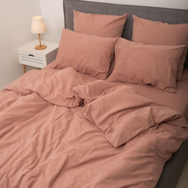 Комплект постельного белья Viluta Евро Вареный хлопок Wash 53