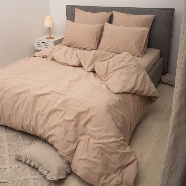 Комплект постельного белья Viluta Евро Вареный хлопок Wash 55