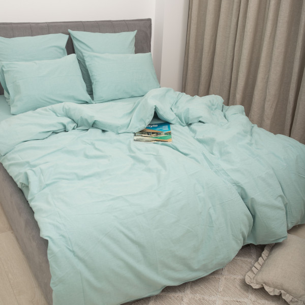 Комплект постельного белья Viluta Евро Вареный хлопок Wash 61