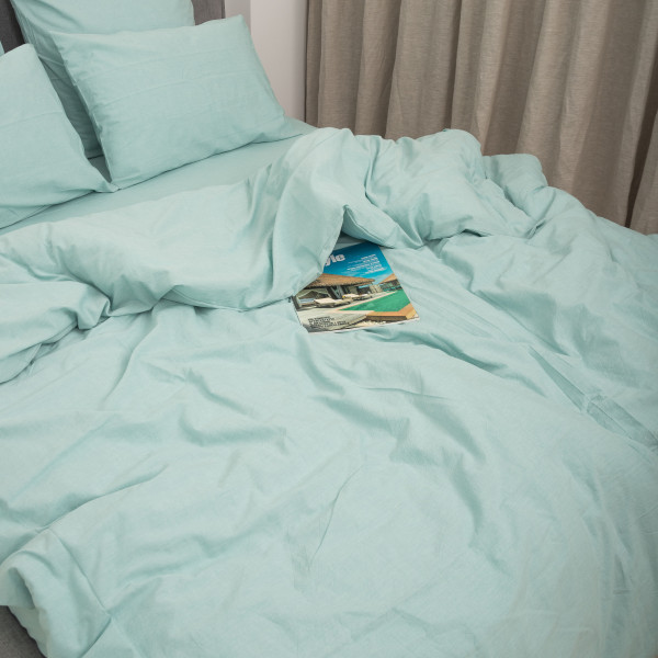 Комплект постельного белья Viluta Евро Вареный хлопок Wash 61