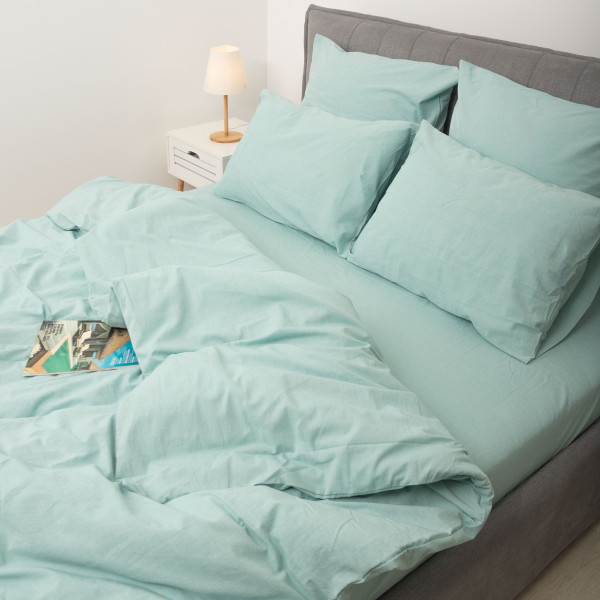 Комплект постельного белья Viluta Евро Вареный хлопок Wash 61
