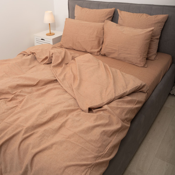 Комплект постельного белья Viluta Евро Вареный хлопок Wash 63