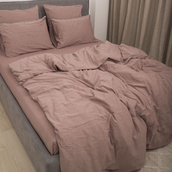 Комплект постельного белья Viluta Евро Вареный хлопок Wash 64