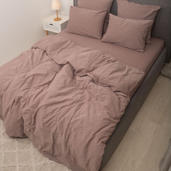 Комплект постельного белья Viluta Евро Вареный хлопок Wash 64