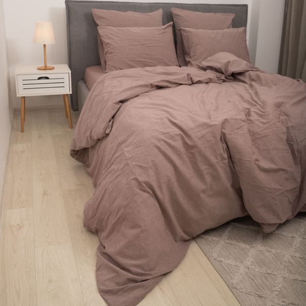 Комплект постельного белья Viluta Евро Вареный хлопок Wash 64