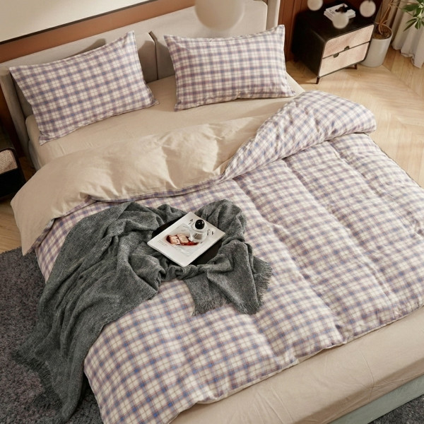 Комплект постельного белья Viluta Евро Вареный хлопок Wash Printed 06