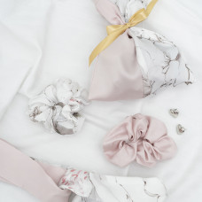 Подарочный набор резинки и повязка для волос в мешочке Viluta Tencel 05