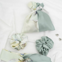 Подарунковий набір резинки та пов'язка для волосся у мішечку Viluta Tencel 08