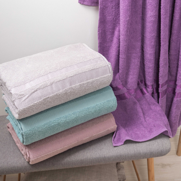 Простирадло махрове Giltex 150х200 Бордюр Пурпурний