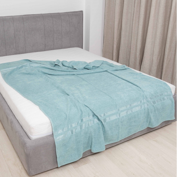 Простирадло махрове Giltex 150х200 Бордюр Бірюзовий