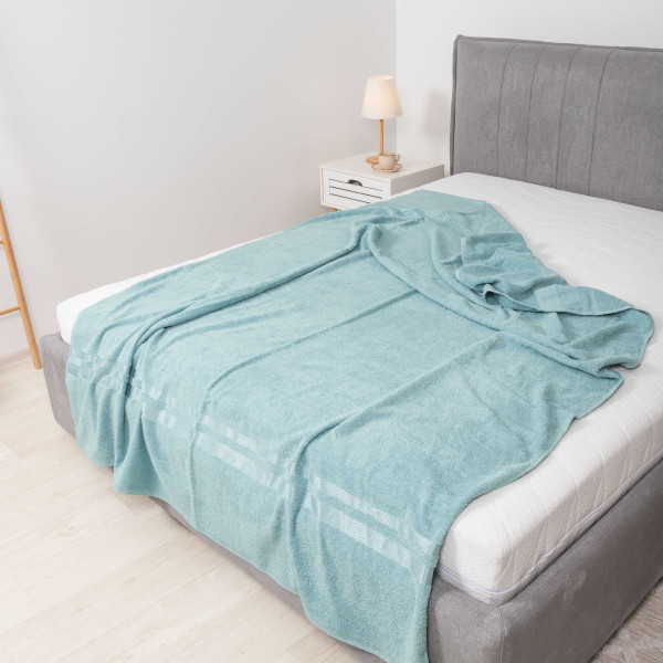 Простирадло махрове Giltex 150х200 Бордюр Бірюзовий