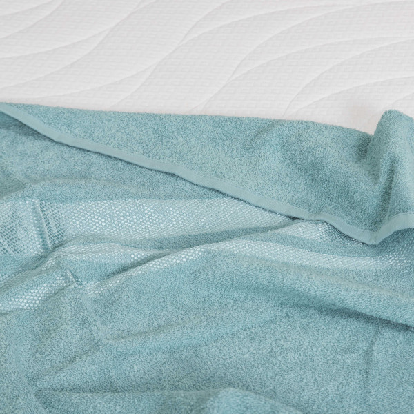 Простирадло махрове Giltex 150х200 Бордюр Бірюзовий