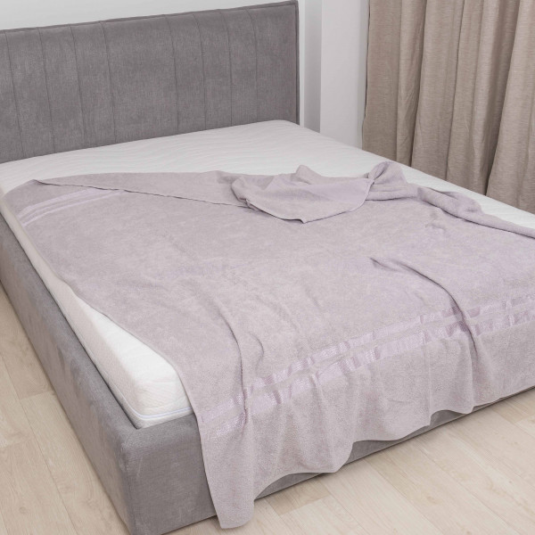 Простынь махровая Giltex 200х220 Бордюр Серый