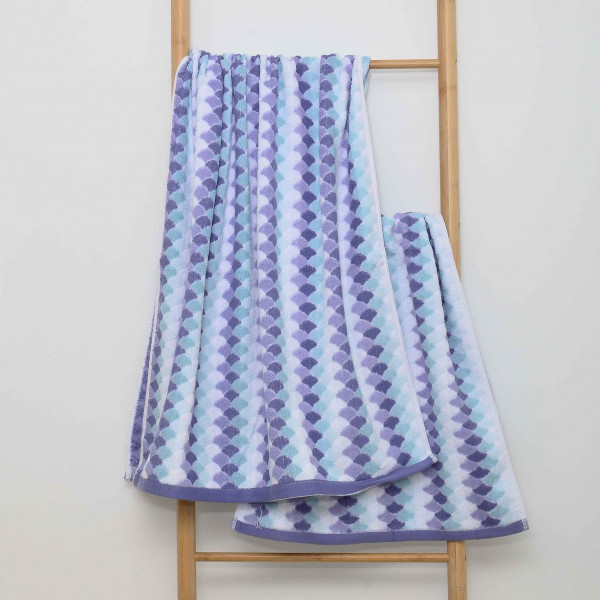 Полотенце махровое 70х140 Мозаика 0104 Сиреневый