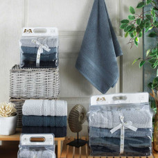 Набор полотенец махровых 100х150 ADA №3 Ночной Океан