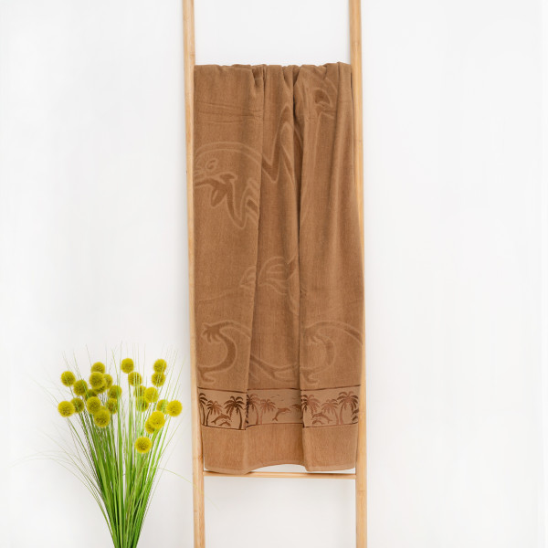 Полотенце махровое Пляжное Doruk 90х170 Palm Коричневый