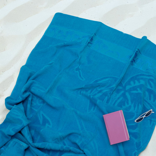 Полотенце махровое Пляжное Doruk 90х170 Palm Синий