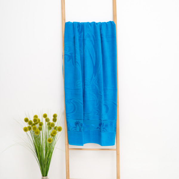 Полотенце махровое Пляжное Doruk 90х170 Palm Синий