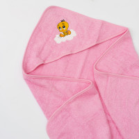 Рушник махровий Дитячій Doruk Купальний уголок 100×100 Ярко-рожевий Курча