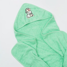 Полотенце махровое Детское Doruk Купальный уголок 100×100 Зеленый Кролик