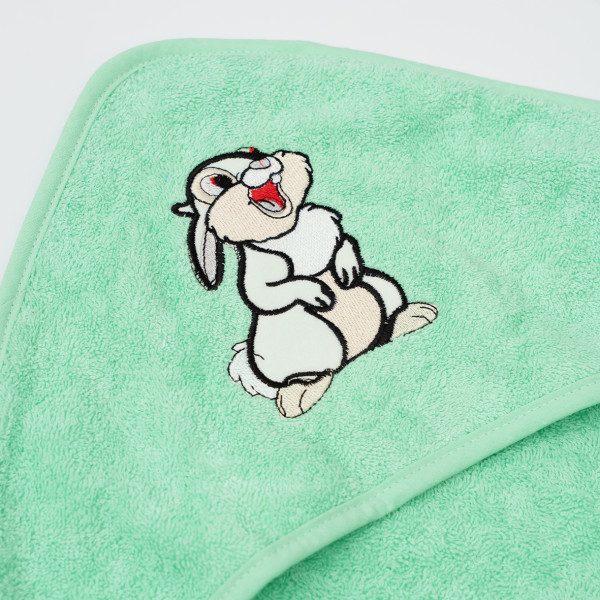 Полотенце махровое Детское Doruk Купальный уголок 100×100 Зеленый Кролик
