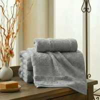 Рушник махровий Doruk 70х140 Vip Cotton Сірий