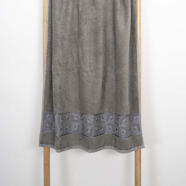 Полотенце махровое 70х140 Durul Ece bukle Amore Серый