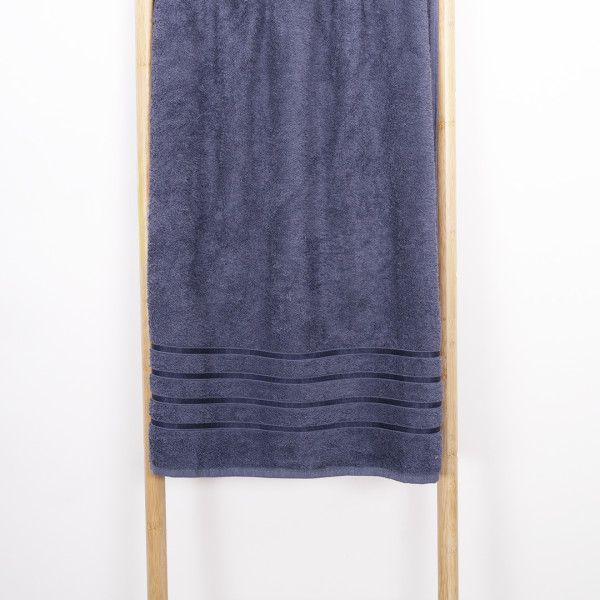 Рушник махровий 30х50 Durul Ece bukle Cizgili Темно-синій