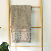 Полотенце махровое 50х90 Durul Ece bukle Koza Серо-оливковый