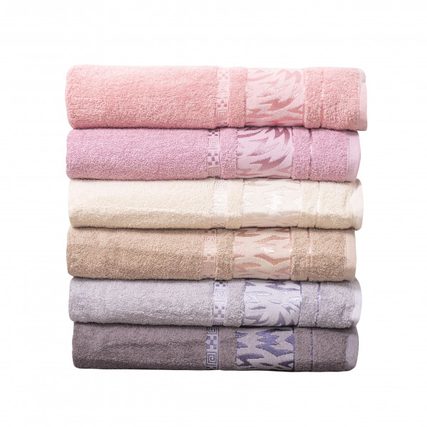 Полотенце махровое 30х50 Durul Ece bukle jakarli Молния Светло-бежевый