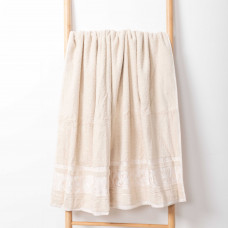 Полотенце махровое 100х150 Durul Ece bukle jakarli Молния Светло-бежевый